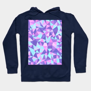 Purple, Pink, Aqua Multicolored Geometric Pattern Hoodie